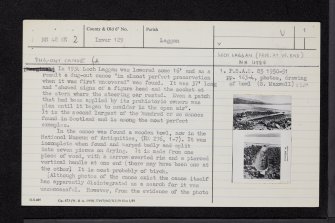 Loch Laggan, NN48SE 2, Ordnance Survey index card, page number 1, Recto