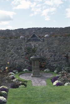View from the east of the horizontal sundial.