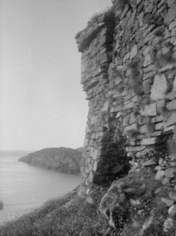 Skye, Duntulm Castle.
General view of corner from South, with Tulm Island beyond.