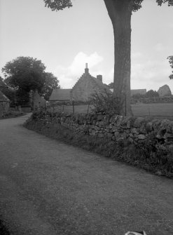 View of cottages and road to Balgedie village.