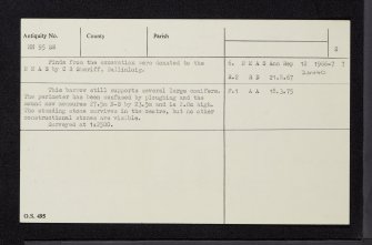 Pitnacree, NN95SW 6, Ordnance Survey index card, page number 2, Verso