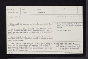 Invermay, NO01NE 18, Ordnance Survey index card, Recto