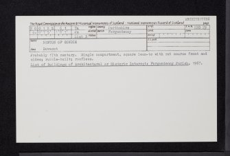 Newton Of Condie, NO01NE 61, Ordnance Survey index card, Recto