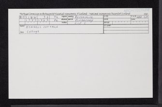 Kennels Cottage, NO11NW 36, Ordnance Survey index card, Recto