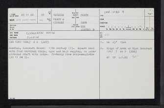 Glenearn House, NO11NW 28, Ordnance Survey index card, Recto