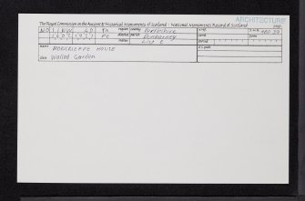 Moncrieffe House, NO11NW 40, Ordnance Survey index card, Recto