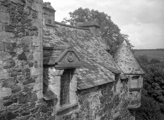Elcho Castle.
View of roof and turret.