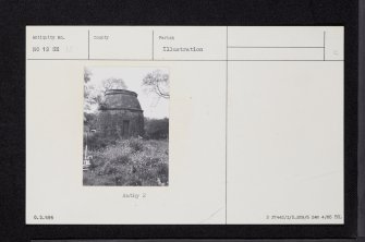 Elcho Castle, NO12SE 12, Ordnance Survey index card, Recto