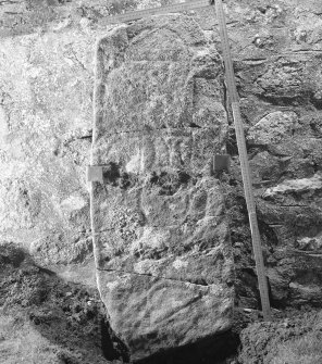 Pictish symbol stone with scale.