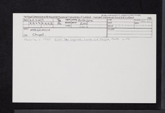 Megginch, NO22NW 9, Ordnance Survey index card, Recto