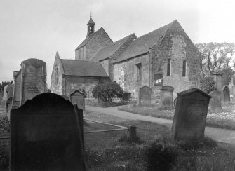 Copy of historic photograph showing view from SE.