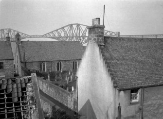 South Queensferry, Old Parish Church and School house.
View from East.
