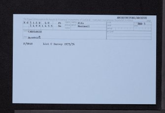 Carslogie, NO31SE 40, Ordnance Survey index card, Recto