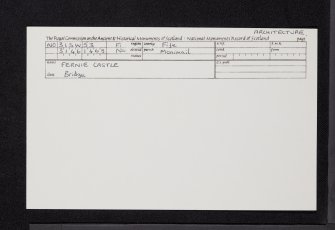 Fernie Castle, NO31SW 53, Ordnance Survey index card, Recto