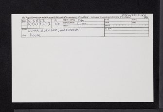 Cupar, Burnside, Marybank, NO31SE 62, Ordnance Survey index card, Recto