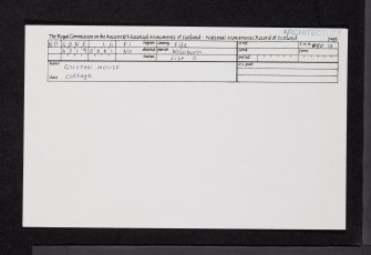 Gilston House, NO40NE 14, Ordnance Survey index card, Recto