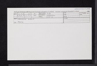 Cameron Manse, NO41SE 12, Ordnance Survey index card, Recto