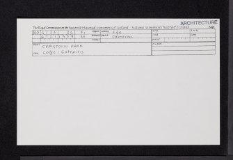 Craigtoun Park, NO41SE 34, Ordnance Survey index card, Recto