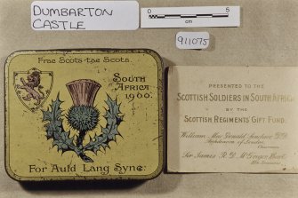 Tobacco Gift box- 1900- closed, Dumbarton Castle