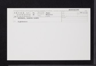 Montrose, Leading Lights, NO75NW 47, Ordnance Survey index card, Recto
