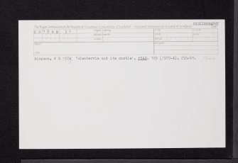 Glenbervie House, NO78SE 31, Ordnance Survey index card, Recto