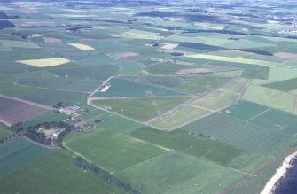 East Haven Airfield, oblique aerial view, taken from the S, centred on the airfield.