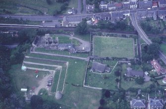 Aerial view of Castle and Dovecot
