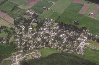 Strathpeffer, oblique aerial view, taken from the NW, showing a general view over Strathpeffer.