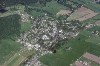 Strathpeffer, oblique aerial view, taken from the S, showing a general view over Strathpeffer.