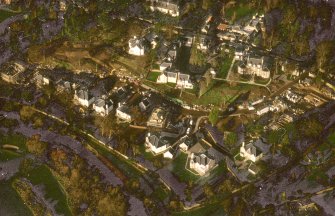 Oblique aerial view centred on Inveresk Gate, taken from the SE.