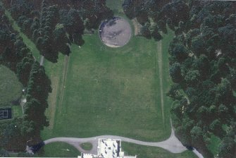 Hopetoun House.
Aerial view of former garden from East.