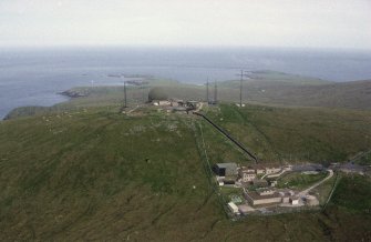 Oblique aerial view centred on the radar station, taken from the WSW.
