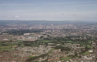General oblique aerial view of Glasgow, taken from the S.
