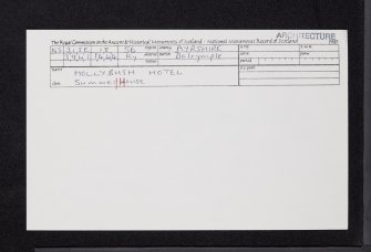 Hollybush Hotel, NS31SE 18, Ordnance Survey index card, Recto