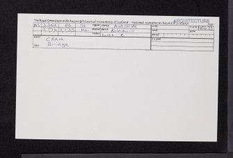 Craig,, NS33NE 26, Ordnance Survey index card, Recto
