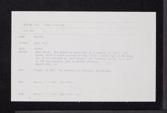 Dripps, NS55NE 60, Ordnance Survey index card, Recto