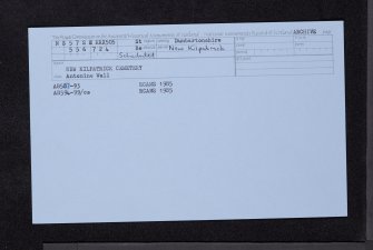 New Kilpatrick Cemetery, NS57SE RRX 505, Ordnance Survey index card, Recto