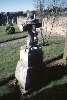 View of rusticated memorial, Barry Old Parish Churchyard.