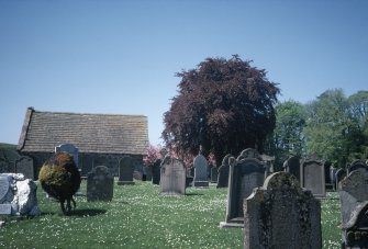 General view of Kirkyard, Edzell Old Parish Church burial ground.