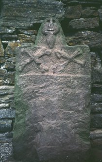 View of headstone possibly to Alex Douwe, Nevay Old Parish Churchyard.