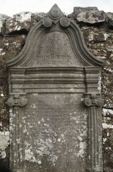 View of headstone to John Robertson d. 1760, Orwell Old Parish Churchyard.