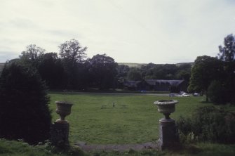 Craighall.
View across the lawns to the stables.