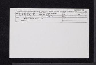 Queensferry, Hawes Pier, NT17NW 111, Ordnance Survey index card, Recto
