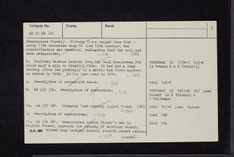 Miscellaneous index card, NX97NE (M), Ordnance Survey index card, page number 3, Recto