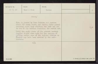 Rona, Fianuis, HW83SW 6, Ordnance Survey index card, page number 2, Verso