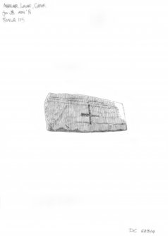 Scanned copy of pencil drawing of Ashlar Lane incised equal-armed cross stone