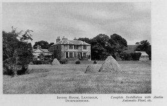 Copy of historic photographic view from SW.