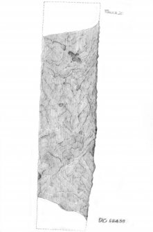 Scanned pencil drawing of Tullich 20 incised cross-slab