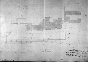Plan of foundations of terrace and terrace wall