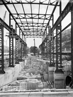 View looking S.E. showing first stage concrete complete